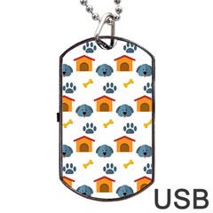 Bone House Face Dog Dog Tag Usb Flash (one Side) by Mariart