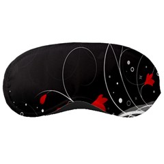 Star Red Flower Floral Black Leaf Polka Circle Sleeping Masks by Mariart