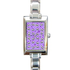 Cute Skulls  Rectangle Italian Charm Watch by Valentinaart