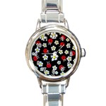 Sixties Flashback Round Italian Charm Watch Front