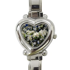 Floral Skies 2 Heart Italian Charm Watch by dawnsiegler