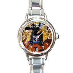 Anubis Round Italian Charm Watch by dawnsiegler