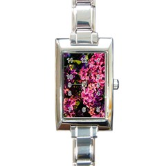 Lilacs Rectangle Italian Charm Watch by dawnsiegler