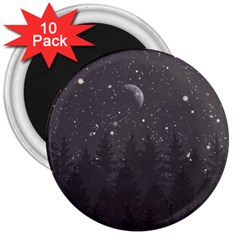 Night Full Star 3  Magnets (10 Pack)  by berwies