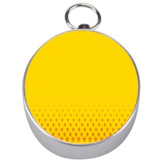 Yellow Star Light Space Silver Compasses by Mariart