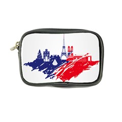 Eiffel Tower Monument Statue Of Liberty France England Red Blue Coin Purse by Mariart