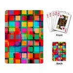 Plaid Line Color Rainbow Red Orange Blue Chevron Playing Card Back