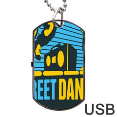 Street Dance R&b Music Dog Tag Usb Flash (two Sides) by Mariart