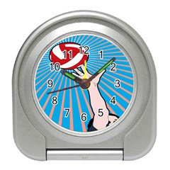 Volly Ball Sport Game Player Travel Alarm Clocks by Mariart