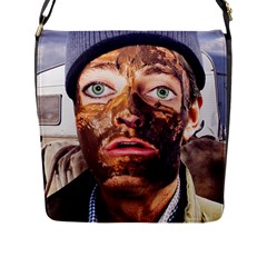 Shitfaced Flap Messenger Bag (l)  by RakeClag