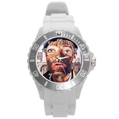 Shitfaced Round Plastic Sport Watch (l) by RakeClag