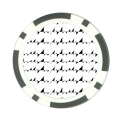 Black And White Wavy Stripes Pattern Poker Chip Card Guard (10 Pack) by dflcprints