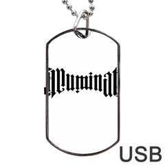 Illuminati Dog Tag Usb Flash (two Sides) by Valentinaart