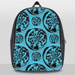 Turquoise Pattern School Bags (xl)  by linceazul