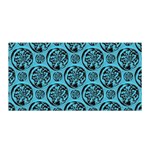 Turquoise Pattern Satin Wrap Front