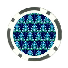 Christmas Tree Snow Green Blue Poker Chip Card Guard (10 Pack) by Mariart