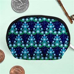 Christmas Tree Snow Green Blue Accessory Pouches (medium)  by Mariart