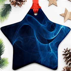 Smoke White Blue Star Ornament (two Sides) by Mariart