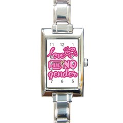 Love Knows No Gender Rectangle Italian Charm Watch by Valentinaart