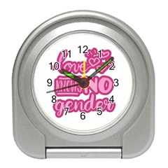 Love Knows No Gender Travel Alarm Clocks by Valentinaart