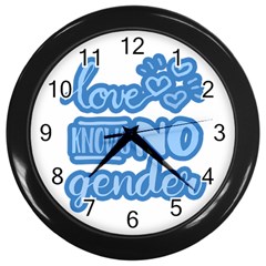 Love Knows No Gender Wall Clocks (black) by Valentinaart