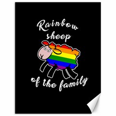 Rainbow Sheep Canvas 12  X 16   by Valentinaart