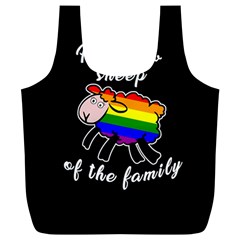 Rainbow Sheep Full Print Recycle Bags (l)  by Valentinaart