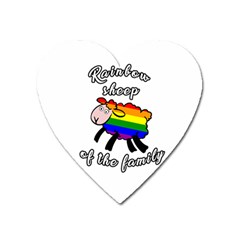 Rainbow Sheep Heart Magnet by Valentinaart