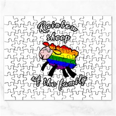 Rainbow Sheep Rectangular Jigsaw Puzzl by Valentinaart