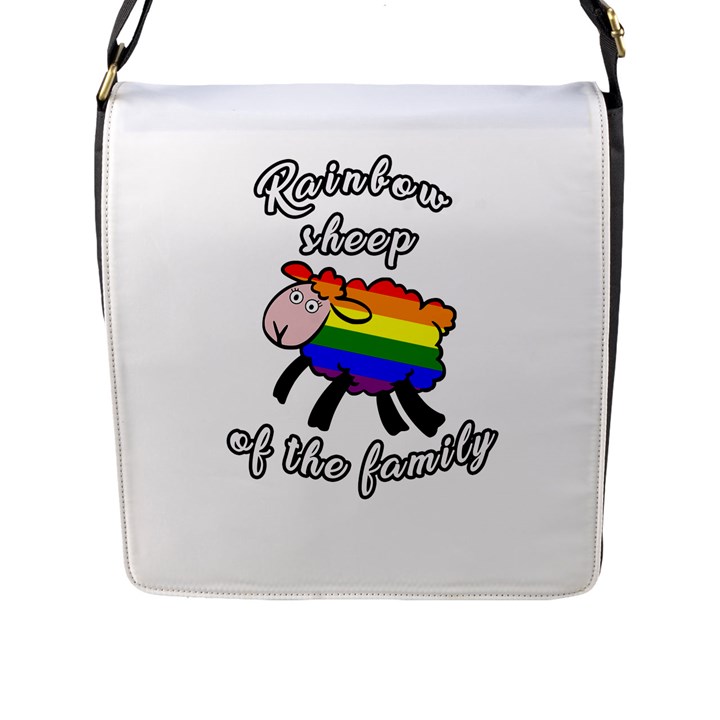 Rainbow sheep Flap Messenger Bag (L) 