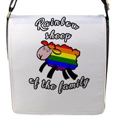 Rainbow Sheep Flap Messenger Bag (s) by Valentinaart