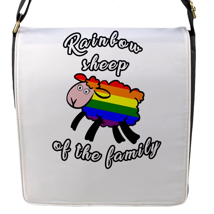 Rainbow sheep Flap Messenger Bag (S)