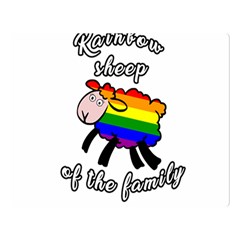 Rainbow Sheep Double Sided Flano Blanket (large)  by Valentinaart