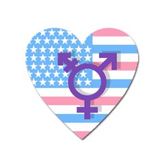 Transgender Flag Heart Magnet by Valentinaart