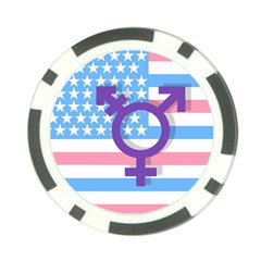 Transgender Flag Poker Chip Card Guard by Valentinaart