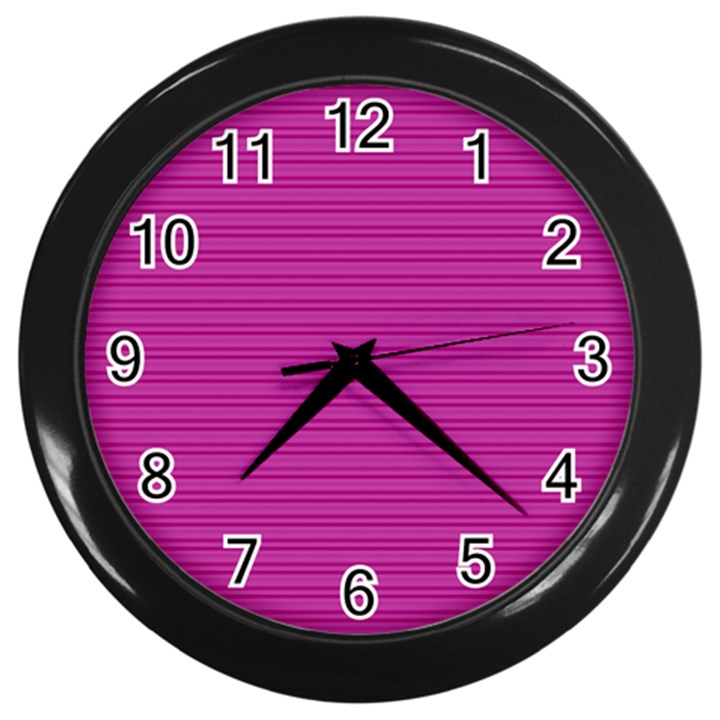 Lines pattern Wall Clocks (Black)