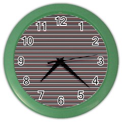 Lines Pattern Color Wall Clocks by Valentinaart