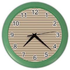 Lines Pattern Color Wall Clocks by Valentinaart