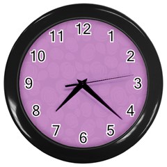 Floral Pattern Wall Clocks (black) by Valentinaart