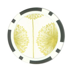 Flower Floral Yellow Poker Chip Card Guard (10 Pack) by Mariart