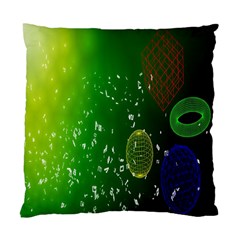 Geometric Shapes Letters Cubes Green Blue Standard Cushion Case (two Sides) by Mariart