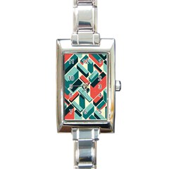 German Synth Stock Music Plaid Rectangle Italian Charm Watch by Mariart