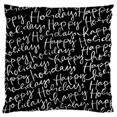 Happy Holidays Large Cushion Case (one Side) by Mariart