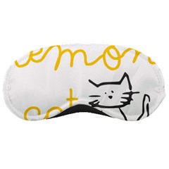 Lemon Animals Cat Orange Sleeping Masks by Mariart