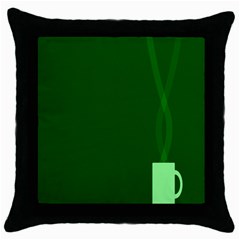 Mug Green Hot Tea Coffe Throw Pillow Case (black) by Mariart