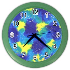 Mulberry Paper Gift Moon Star Color Wall Clocks by Mariart