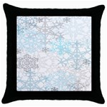 Sign Flower Floral Transparent Throw Pillow Case (Black) Front