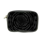 Abstract Black White Geometric Arcs Triangles Wicker Structural Texture Hole Circle Coin Purse Front