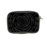 Abstract Black White Geometric Arcs Triangles Wicker Structural Texture Hole Circle Coin Purse Back