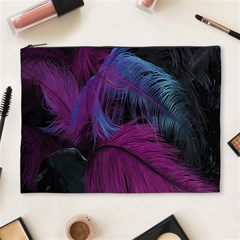 Feathers Quill Pink Black Blue Cosmetic Bag (xl) by Mariart